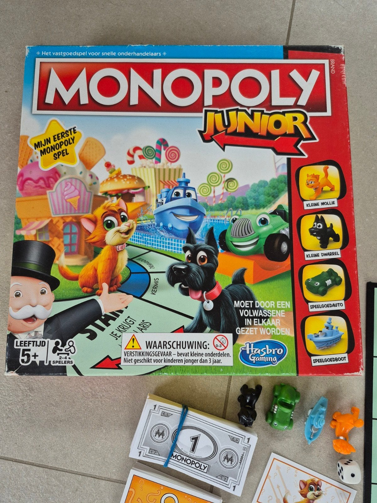 Monopoly Junior, Drie of vier spelers, Ophalen of Verzenden, Gebruikt, Hasbro gaming