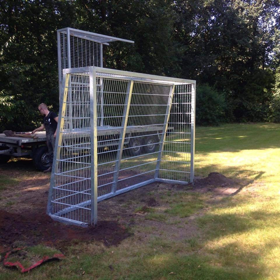 Voetbaldoelen (2 st) - aluminium -3x2 m, Sport en Fitness, Voetbal, Ophalen of Verzenden, Zo goed als nieuw