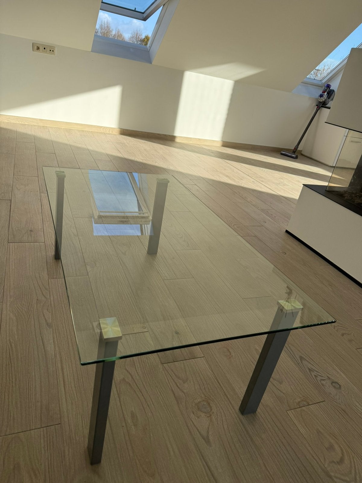 Solon tafel glas, Huis en Inrichting, Ophalen, Zo goed als nieuw, Glas