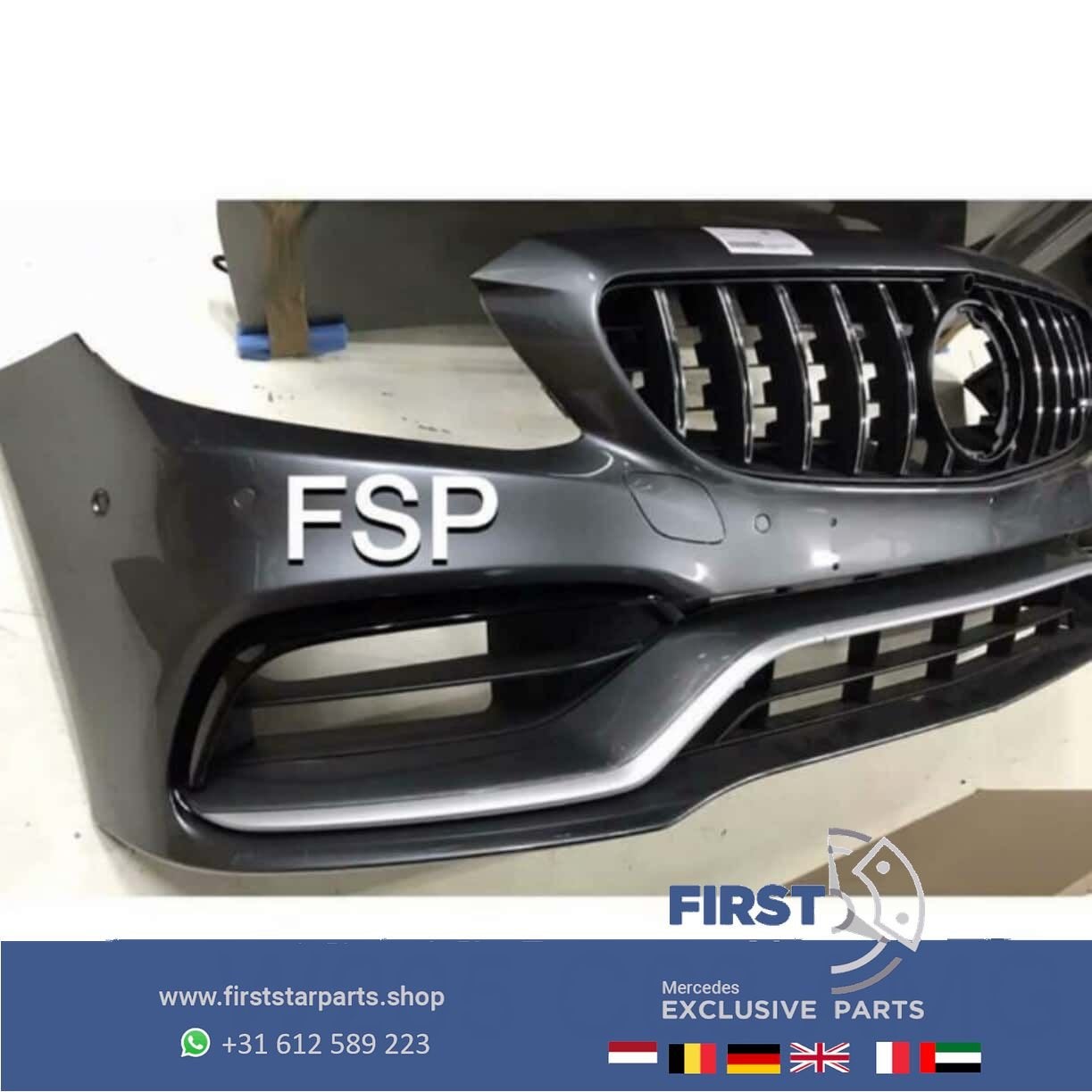 W205 C63 AMG PAKKET Mercedes C Klasse COUPÉ CABRIO ORIGINEEL, Gebruikt, -, Ophalen of Verzenden, Bumper