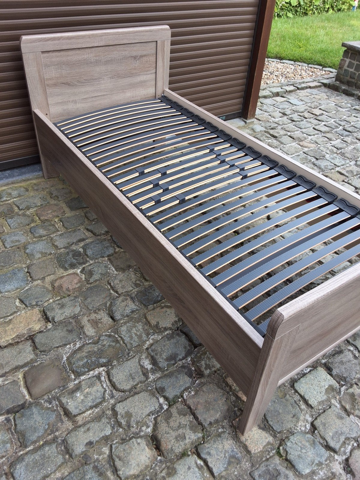 bed 1 persoon met lattenbodem, nieuw, 205 op 95 cm, Huis en Inrichting, Slaapkamer | Boxsprings, Ophalen