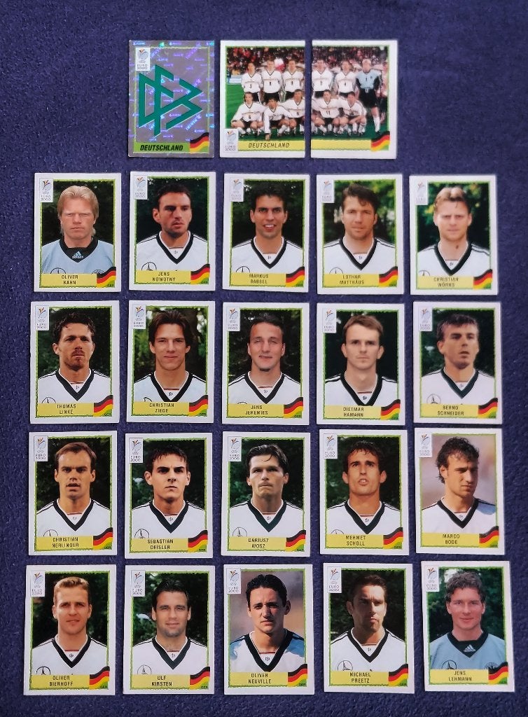 23 versch. Panini stickers voetbal ' Euro 2000 - Duitsland ', Enlèvement ou Envoi, Neuf, Affiche, Image ou Autocollant