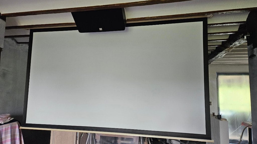 JVC DLA-HD1 home cinema + elektrisch scherm +center JBL LC2, Audio, Tv en Foto, Home Cinema-sets, Ophalen, Gebruikt, JVC, Overige spelers