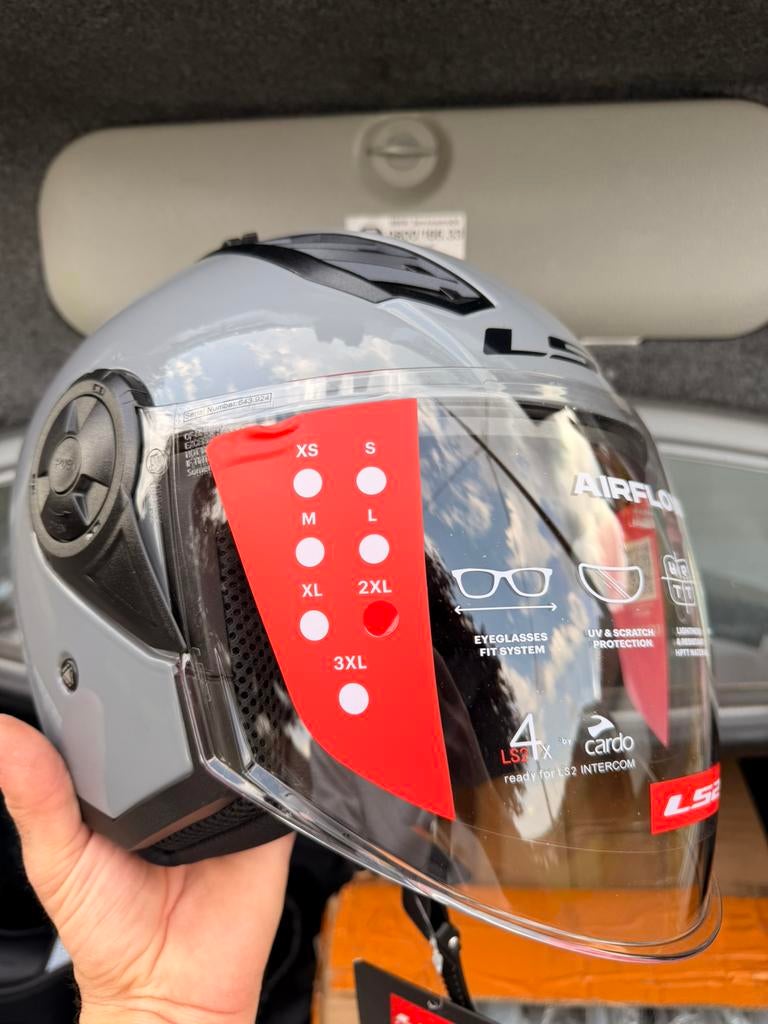 Casque LS2 airflow 2 gris neuf taille XXL, Enlèvement, XXL
