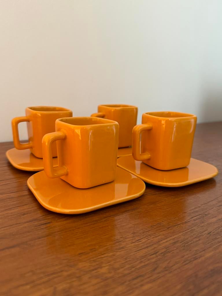 Oranje koffieset, Ophalen, Nieuw