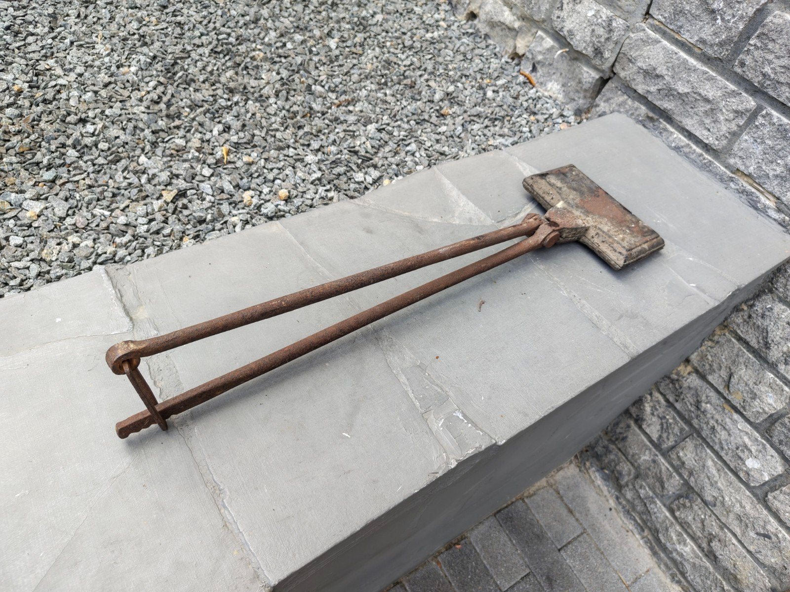 Gaufrier spécial très ancien en fonte (71 cm), Antiquités & Art, Enlèvement