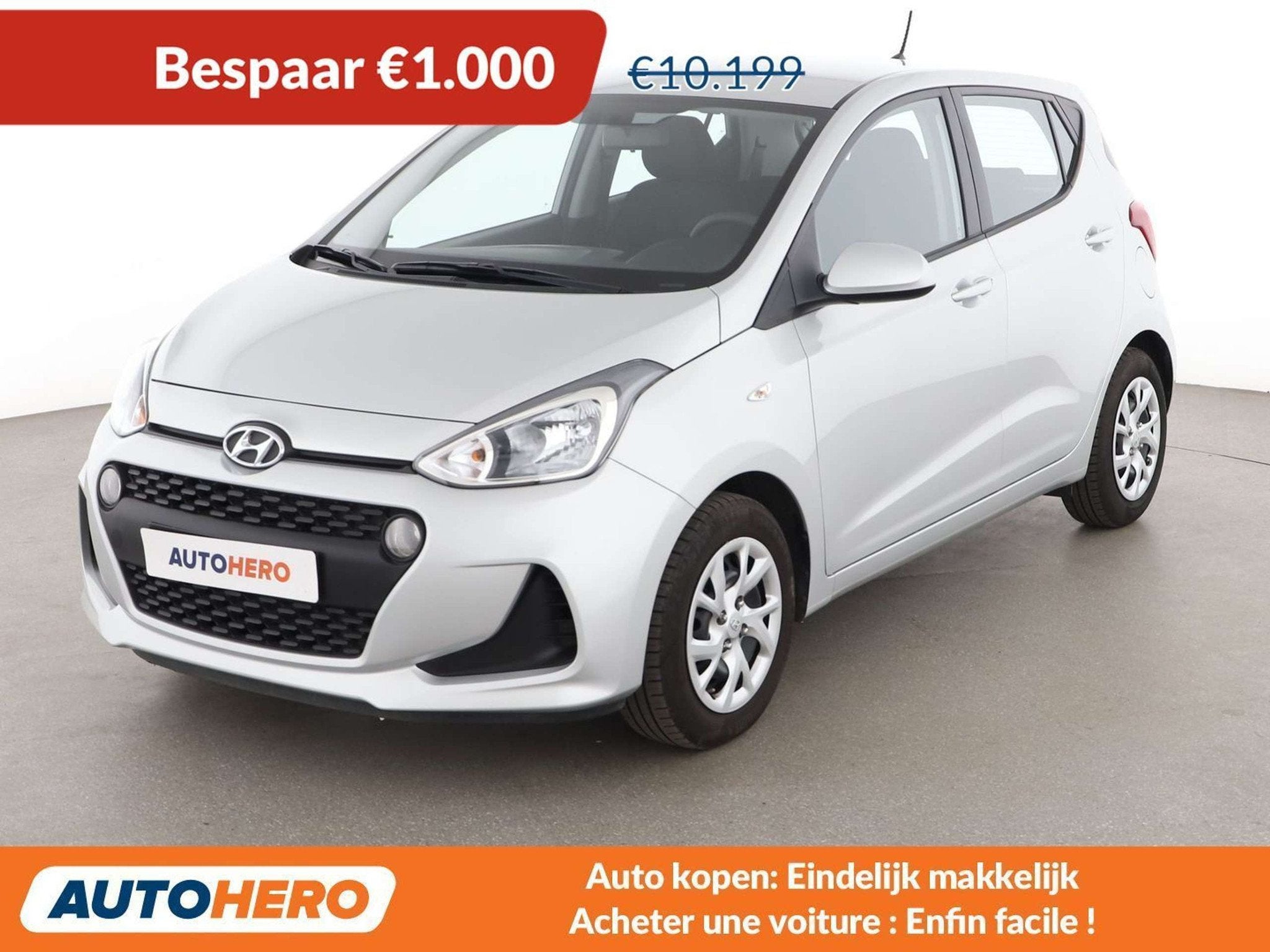 Hyundai i10 1.0 Basis (année de construction 2018), Autos, Hyundai, Argent ou Gris, Achat, 998 cm³, Boîte manuelle