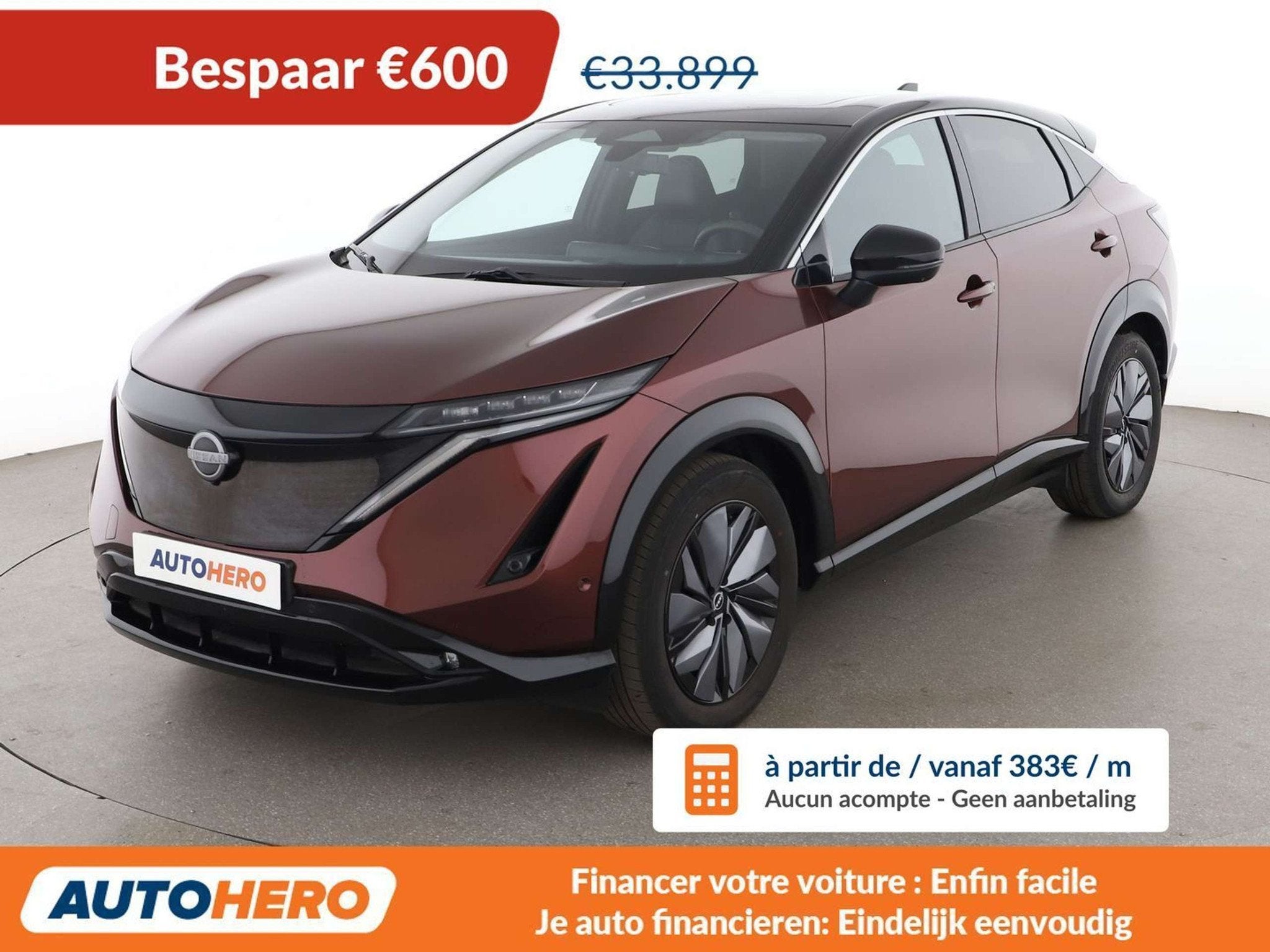 Nissan ARIYA electric drive 178 kW Evolve Pack, Autos, Rouge, Achat, 242 ch, Alcantara