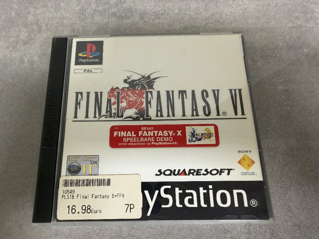 Final Fantasy VI (+ FFX demo), Gebruikt, Verzenden, 1 speler, Eén computer