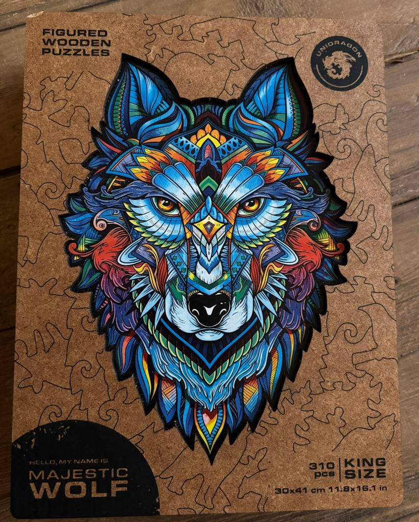 Unidragon - Majestic Wolf, Hobby en Vrije tijd, Ophalen of Verzenden, Minder dan 500 stukjes, Zo goed als nieuw, Legpuzzel