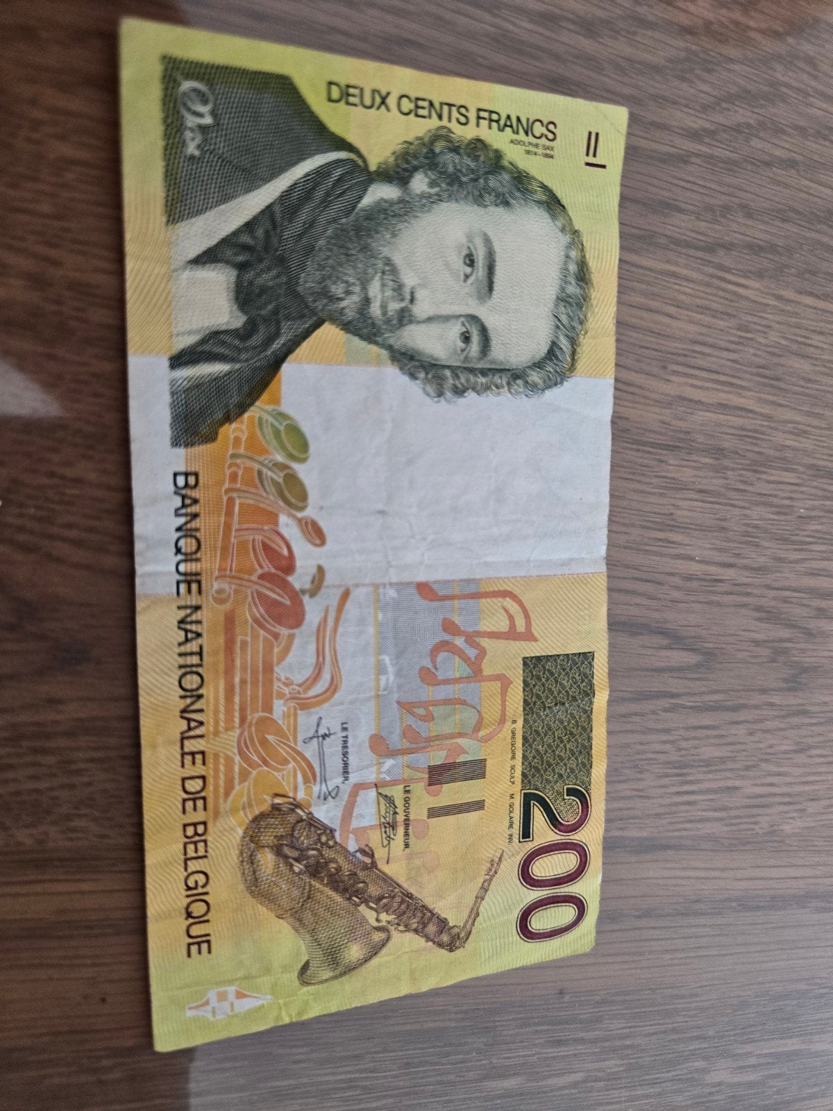 200 fr belge, Enlèvement