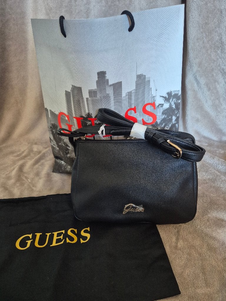 Guess tasje zwart, Bijoux, Sacs & Beauté, Enlèvement ou Envoi, Neuf, Noir, Sac à bandoulière