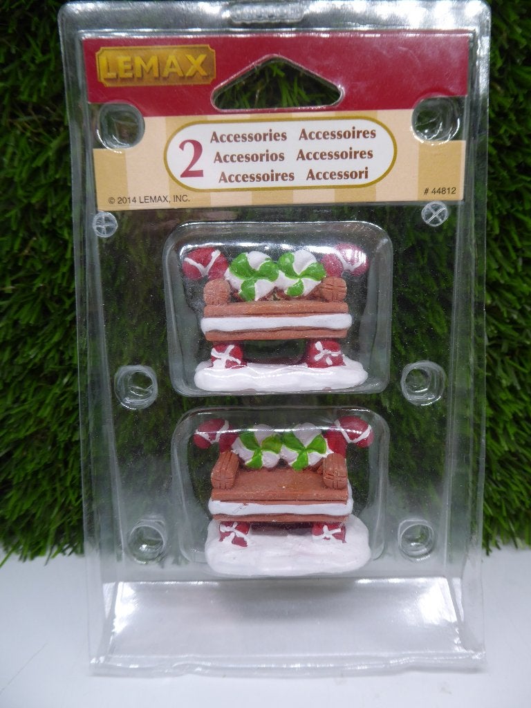 Lemax Item - Peppermint cookie bench, Ophalen of Verzenden, Nieuw