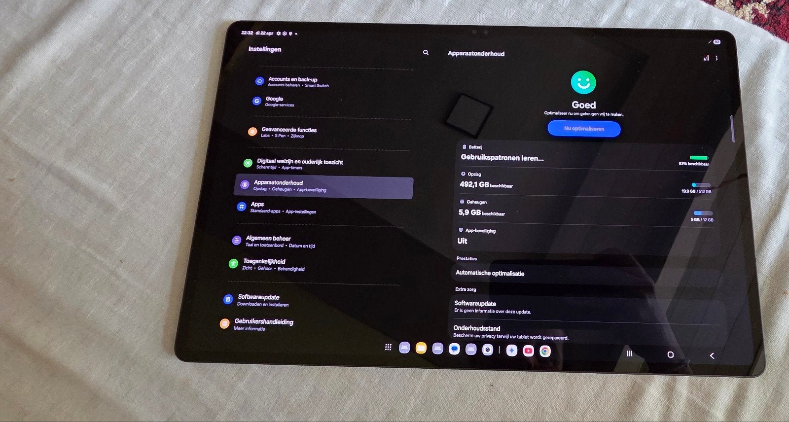 Samsung Galaxy Tab S9 Ultra, 512 Go presque neuf avec access, Enlèvement ou Envoi