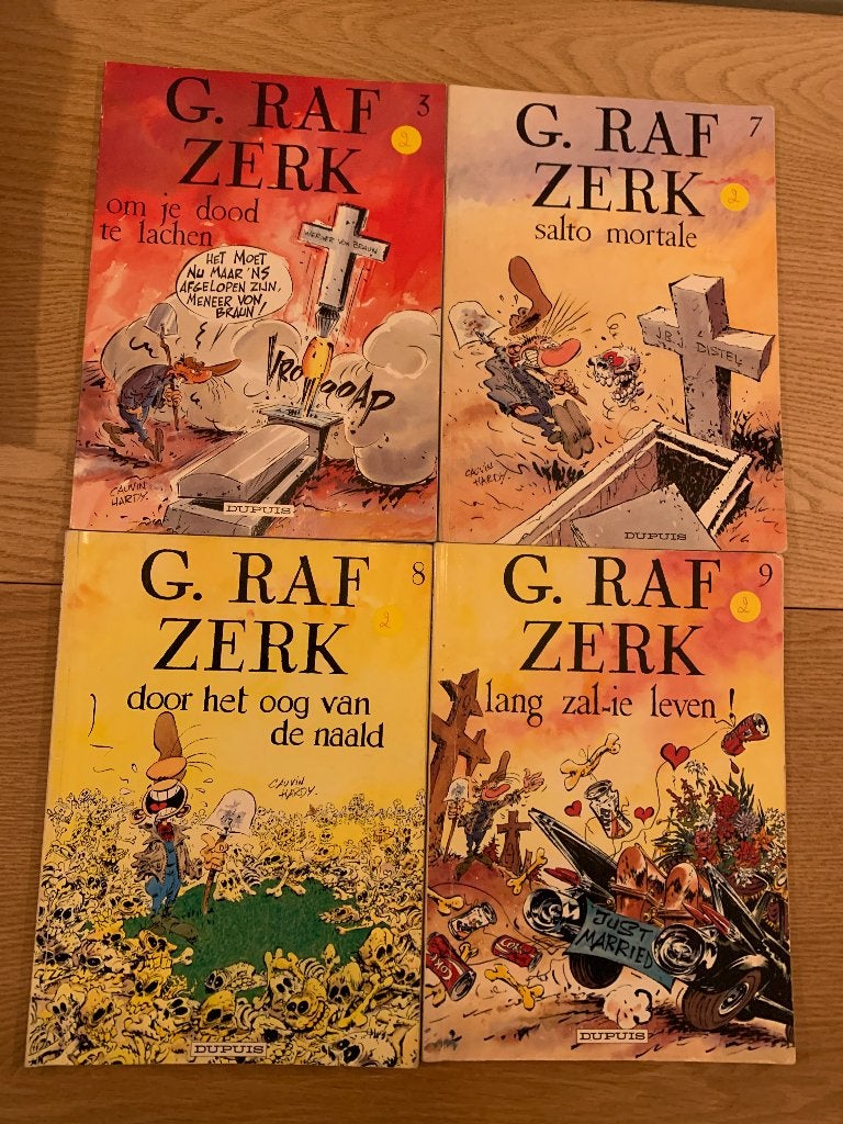 LOT 14 STRIPS G.RAF ZERK, Boeken, Meerdere stripboeken, Ophalen of Verzenden, Zo goed als nieuw