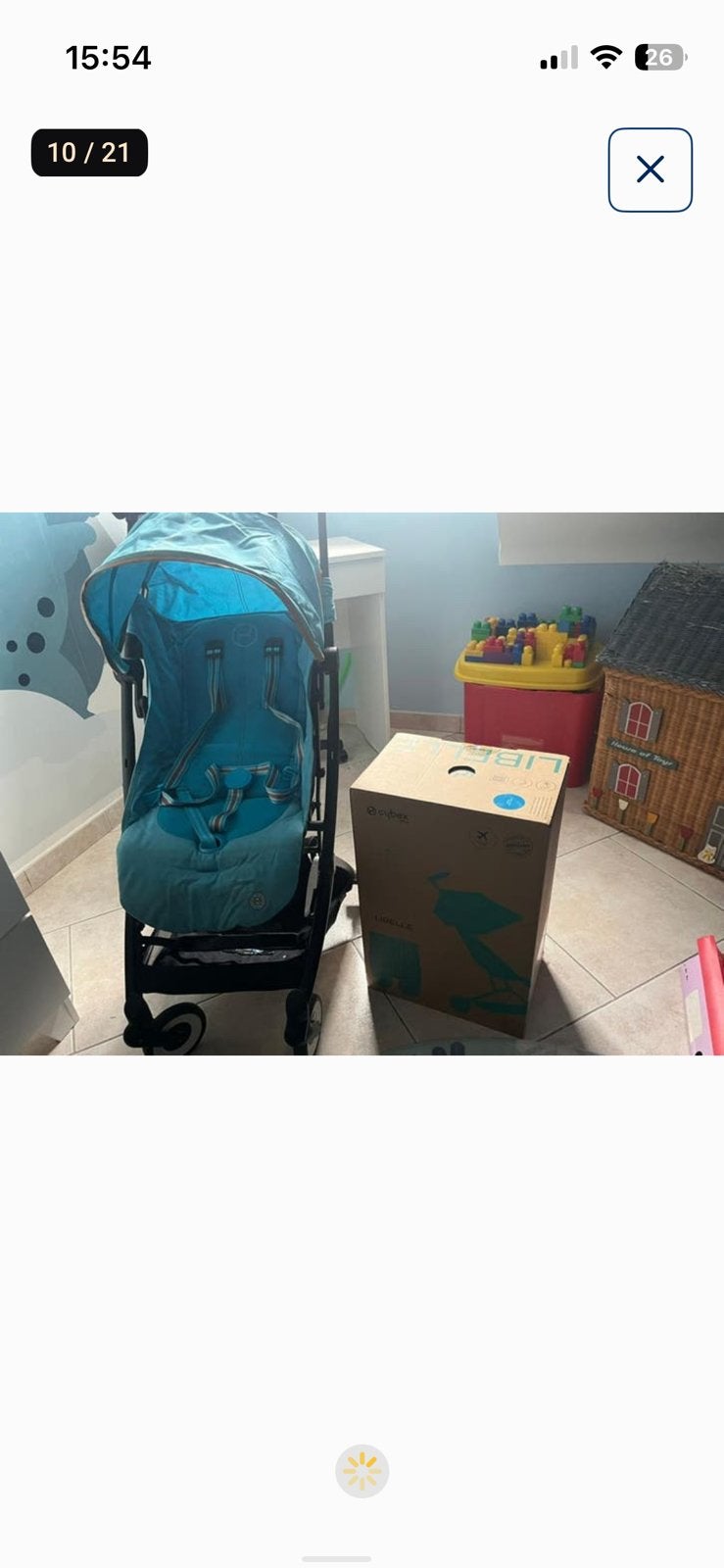Poussette Cybex Libelle 2 couleur bleu ciel, Enlèvement ou Envoi, Comme neuf