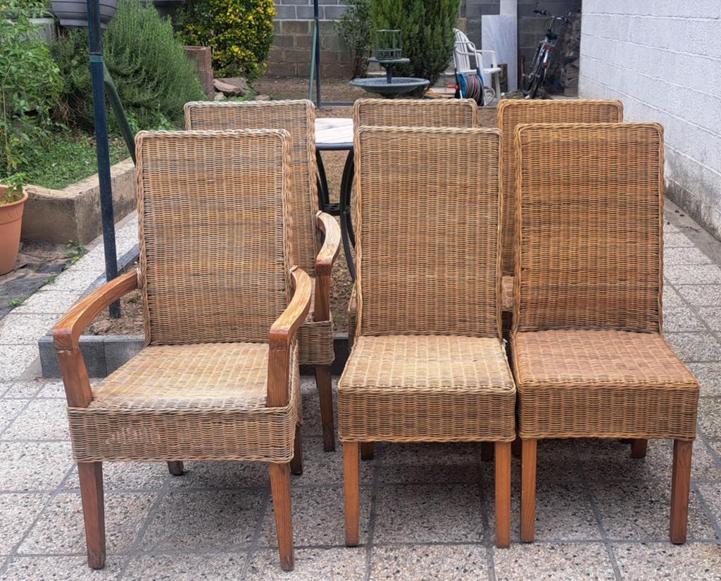 2fauteuils et 4 chaises rotin, Enlèvement