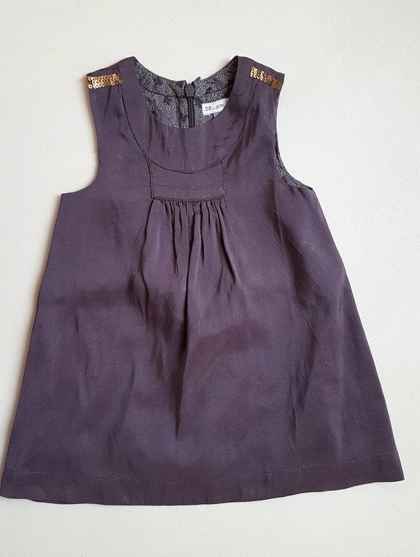 Du pareil au même Très belle robe en soie, sequins - 12 mois, Gebruikt, Meisje, Jurkje of Rokje, Ophalen of Verzenden
