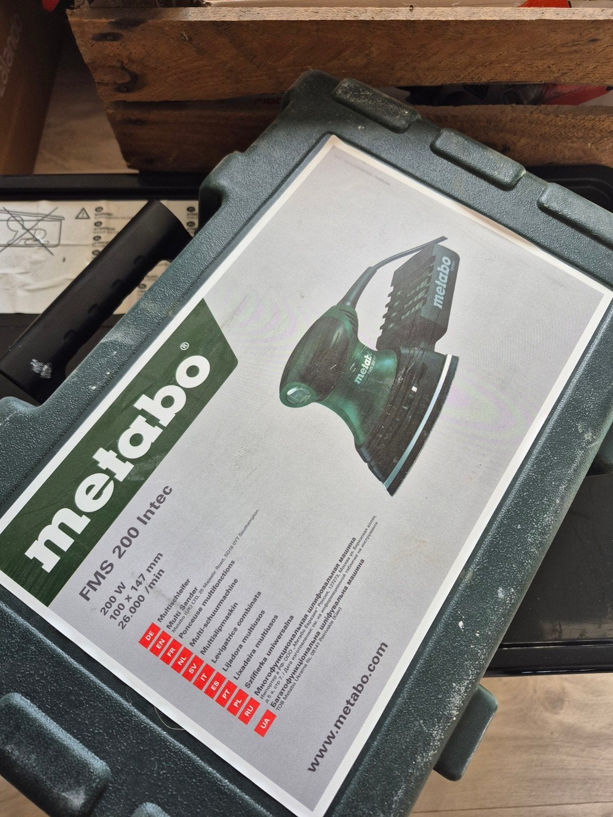 metabo fms 200 intec schuurmachine, Enlèvement