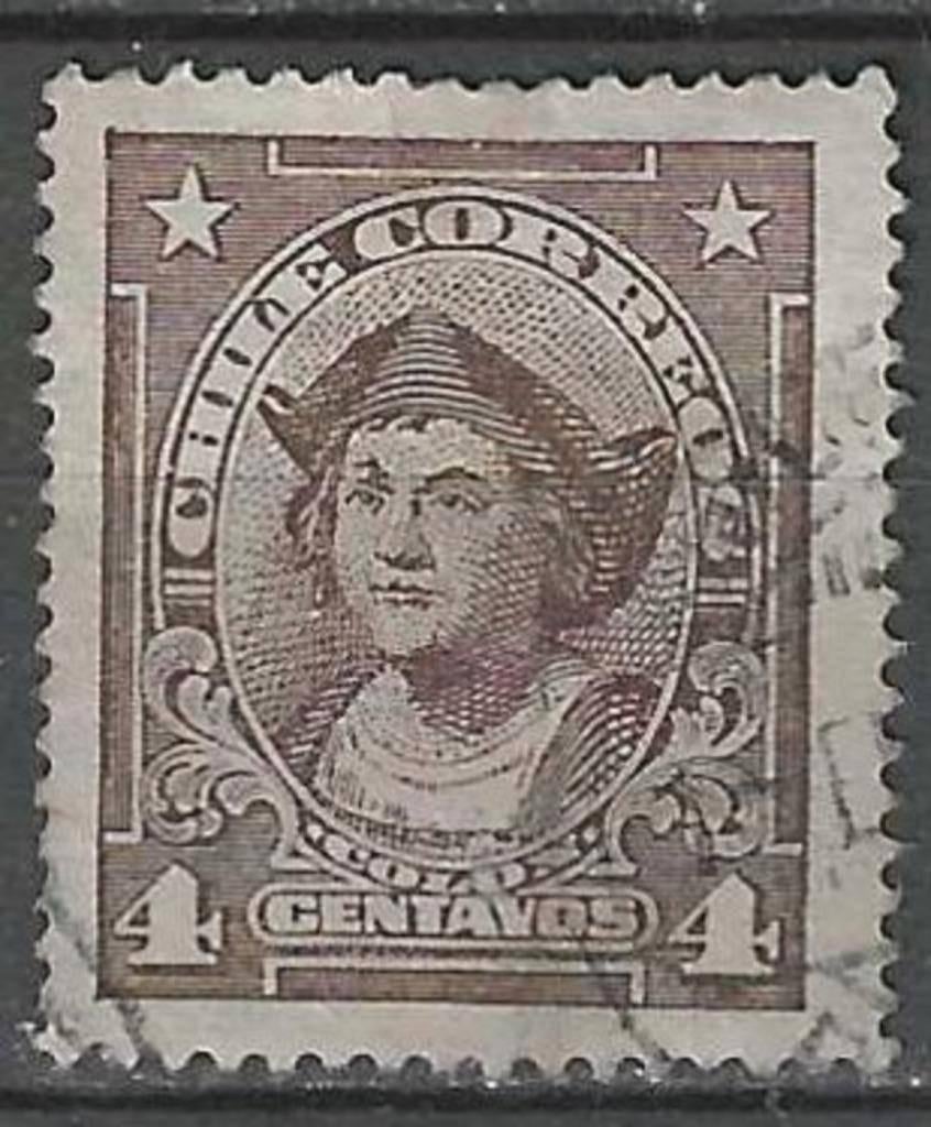 Chili 1915/1927 - Yvert 111 - Christoffel Columbus (ST), Postzegels en Munten, Postzegels | Amerika, Gestempeld, Verzenden