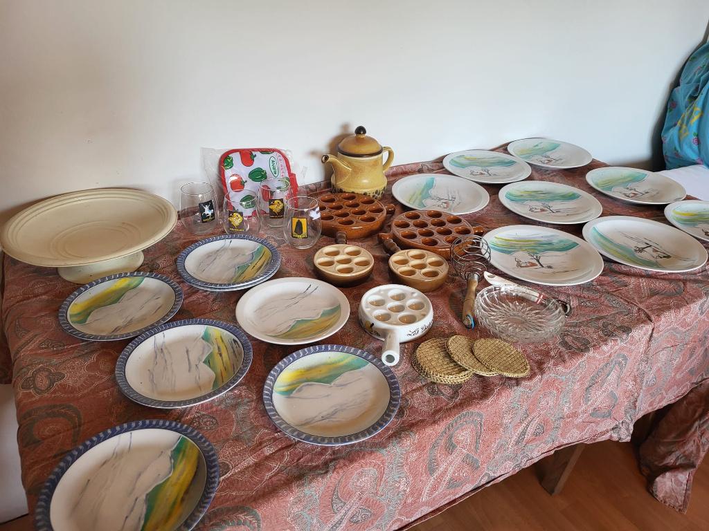 Lot vaisselle verre assiette brocante tout pour 5€!, Divers, Lots de brocante, Enlèvement, Utilisé