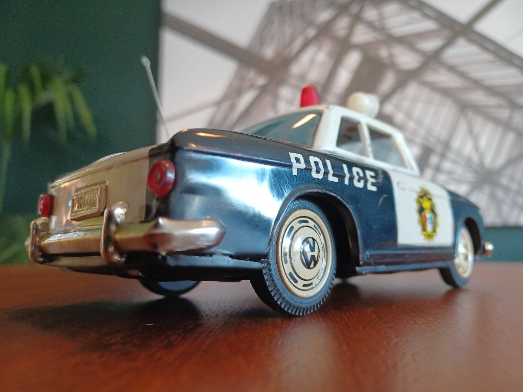 VW Karmann Type 34 Ichiko police jouet voiture vintage Cox, Enlèvement, Comme neuf, Voitures