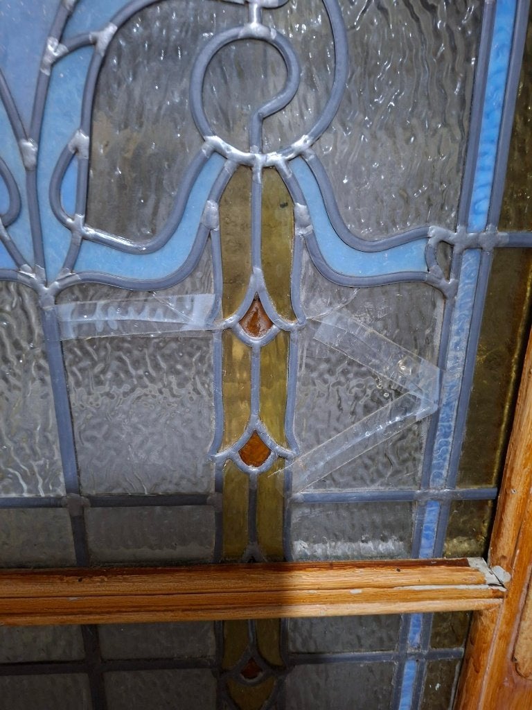 Porte ancienne avec vitraux, Vitrail, 160 cm ou plus, Enlèvement, Utilisé