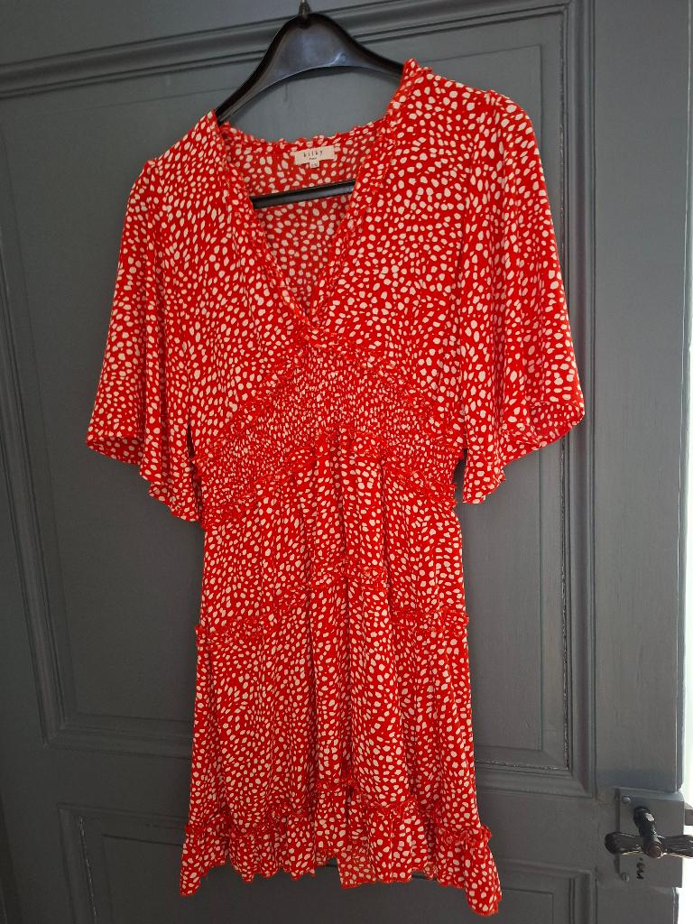 zomers jurkje, Kleding | Dames, Ophalen, Oranje, Knielengte, Maat 36 (S)