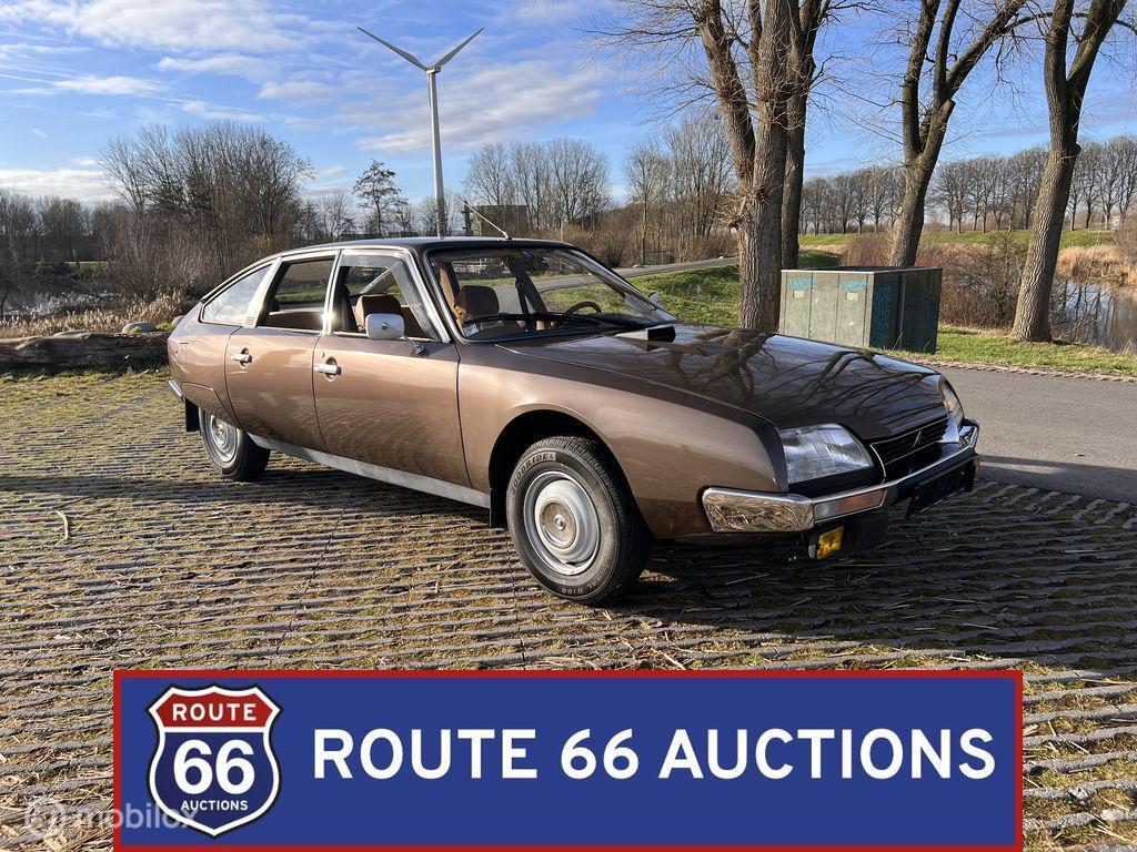 Citroën CX 2400 | 1976 | Route 66 Auctions, Auto's, Oldtimers, Citroën, Zwart, Bedrijf, Handgeschakeld