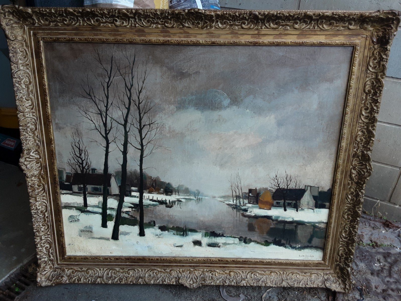 Tableau peint sur toile, Enlèvement, Toile