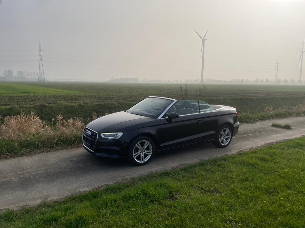 Audi A3 Cabrio, Auto's, 4 cilinders, Cabriolet, Zwart, Leder