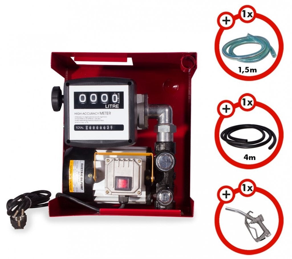 Dieselpomp 230V met Telwerk, Slang en Pistool - 60 ltr/min, Niet ingevuld, Niet ingevuld, Nieuw, Ophalen of Verzenden