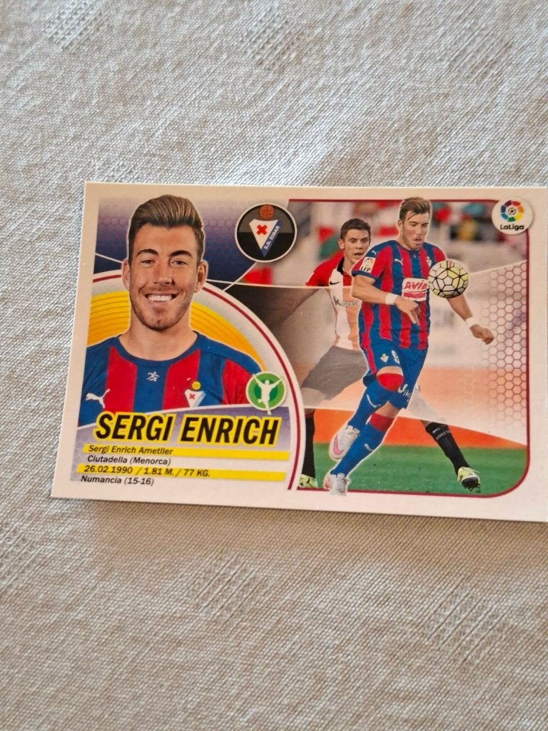 Panini / Sticker : Sergi Enrich / SD Eibar / 2016-2017, Verzamelen, Ophalen of Verzenden, Nieuw, Poster, Plaatje of Sticker