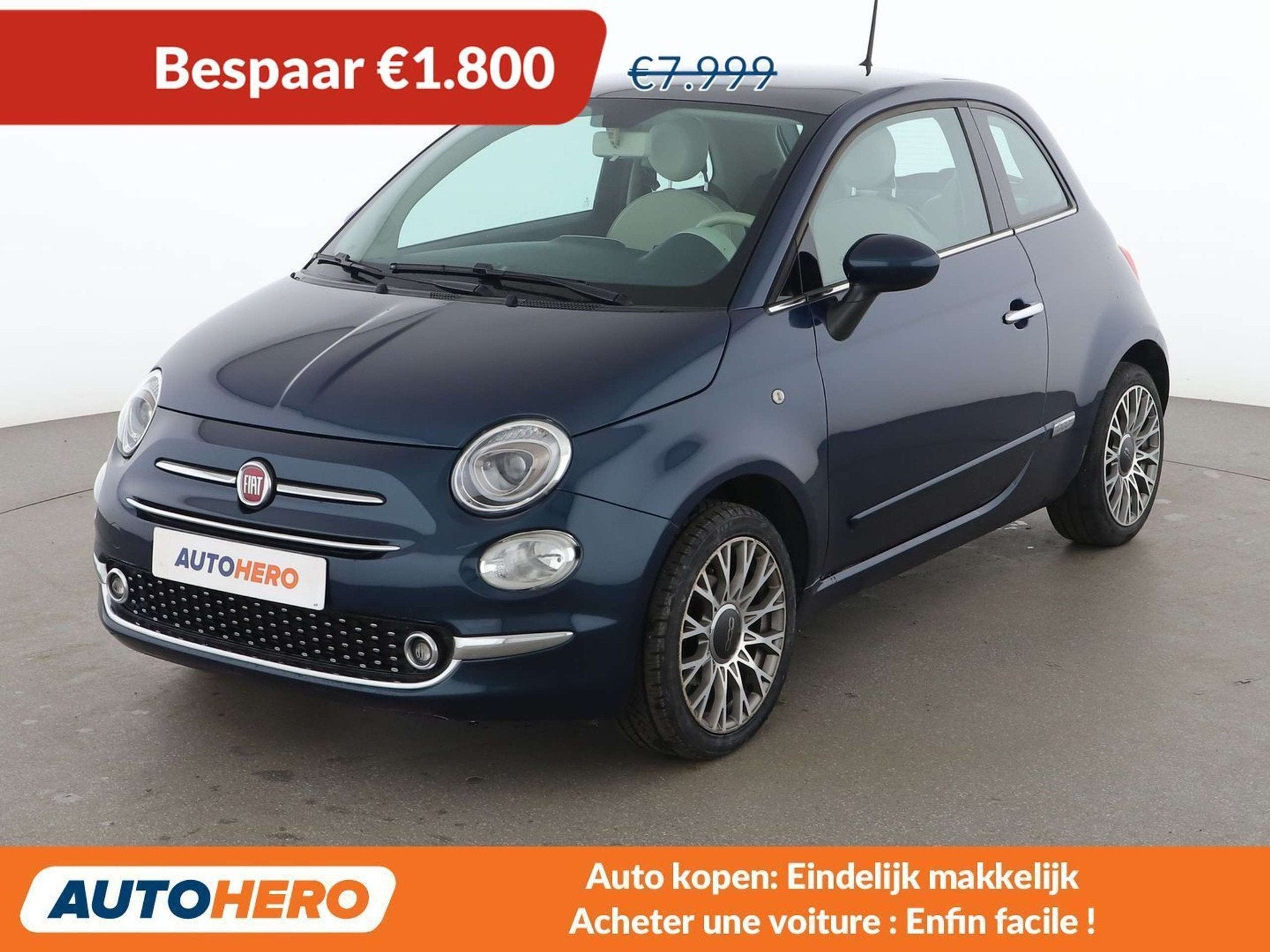 Fiat 500 1.2 Lounge (année de construction 2017), 1242 cm³, Achat, 69 ch, Boîte manuelle