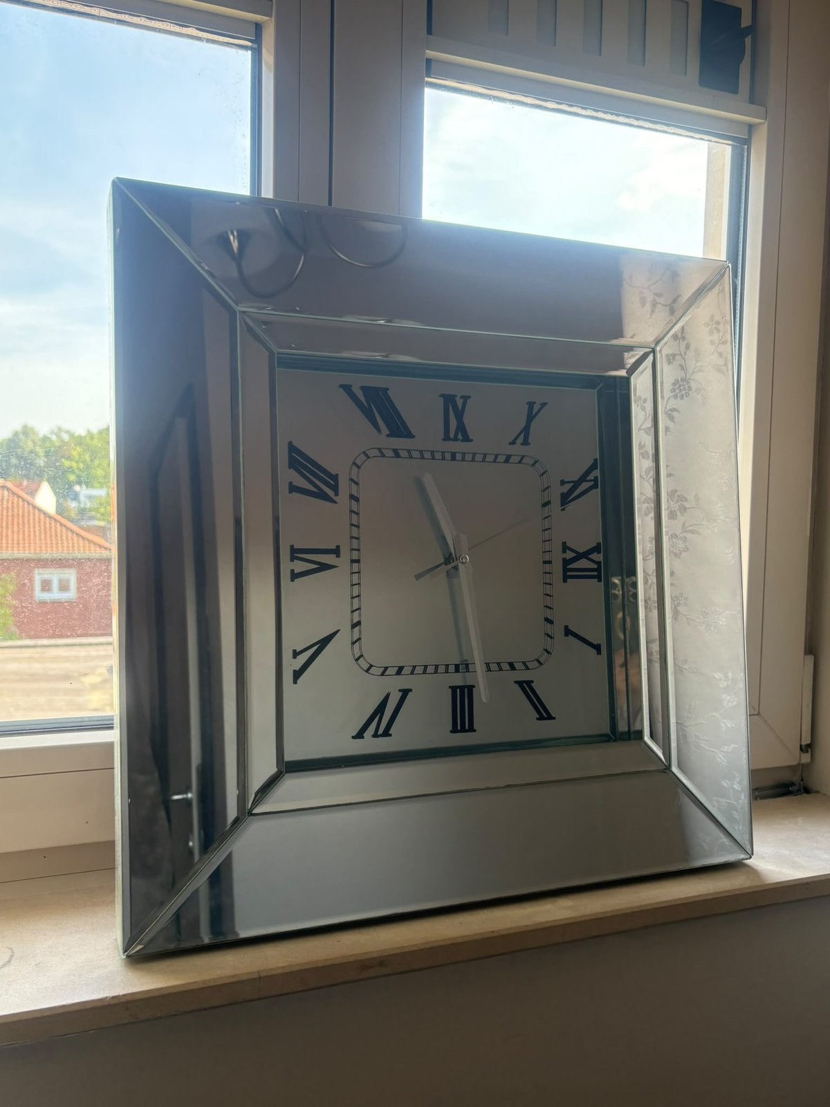 Belle horloge décorative effet miroir – lourde, Enlèvement, Comme neuf