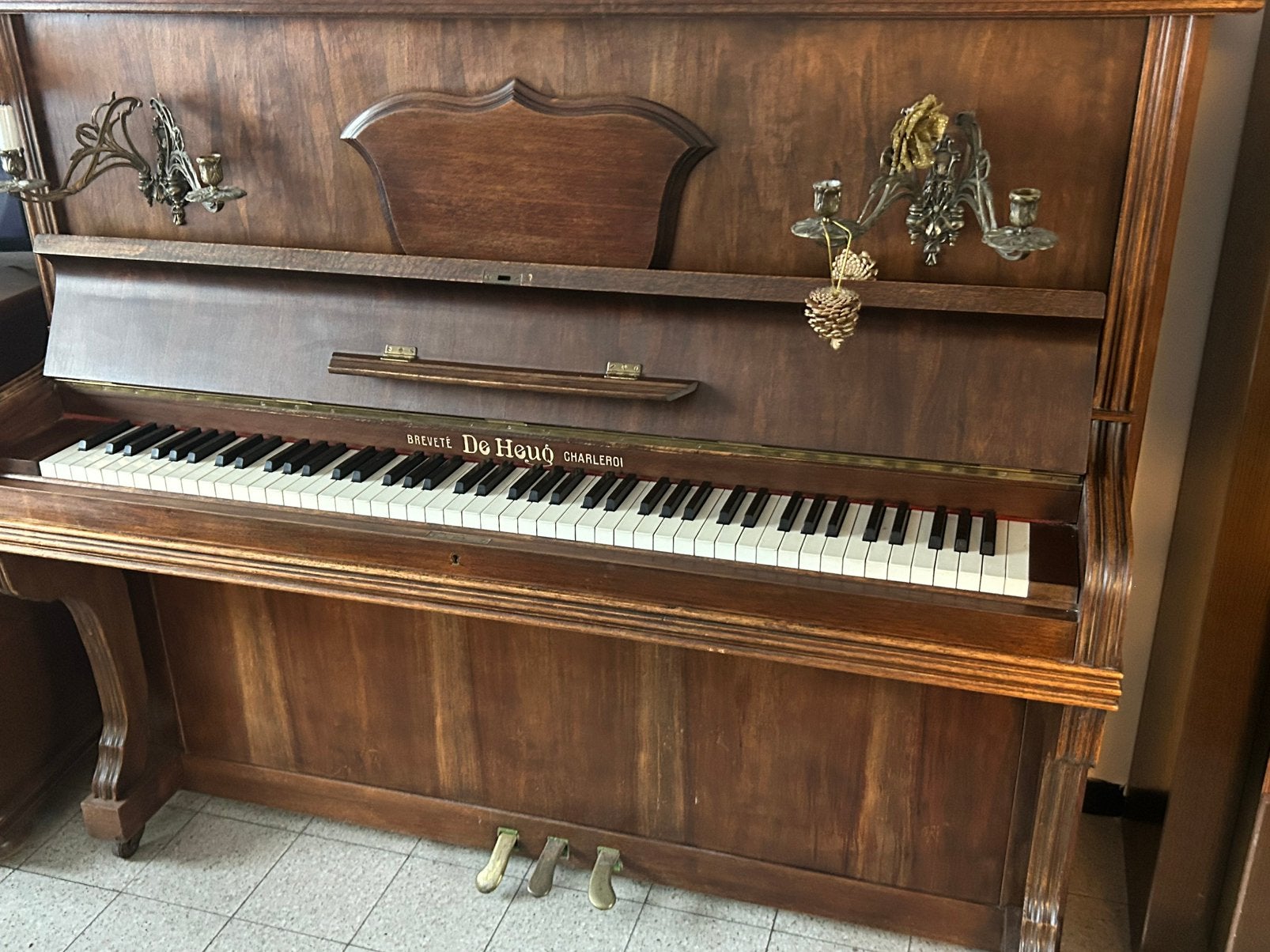 Antieke piano, Ophalen, Gebruikt, Bruin, Piano