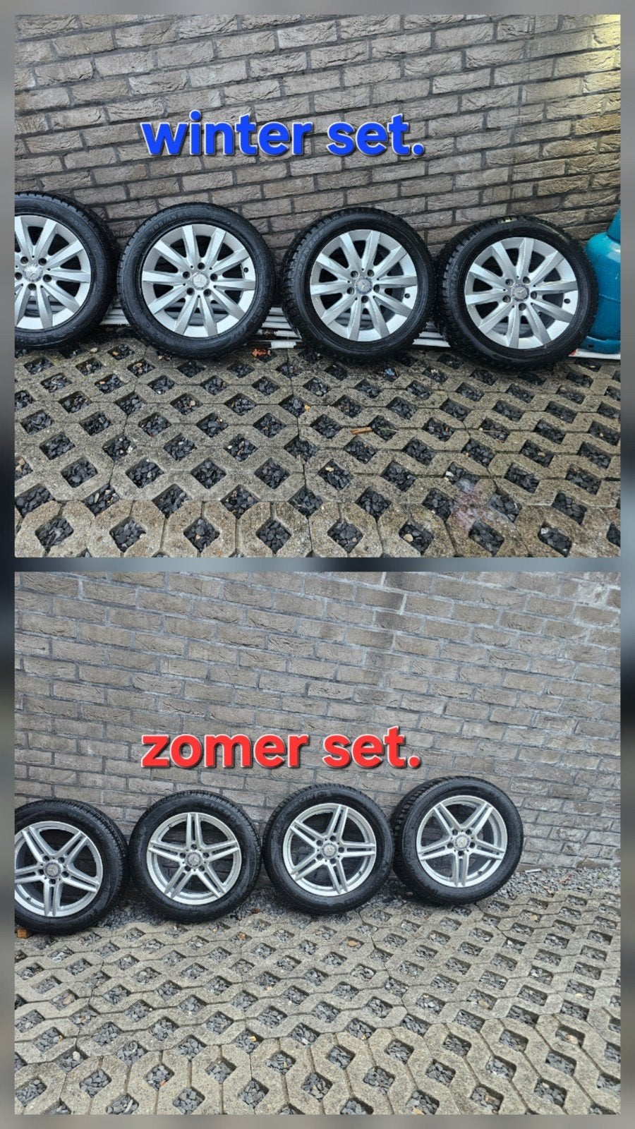 mercedes velgen winter + zomer, Autos : Pièces & Accessoires, Pneus & Jantes, 4 Saisons, 16 pouces, Véhicule de tourisme, 205 mm