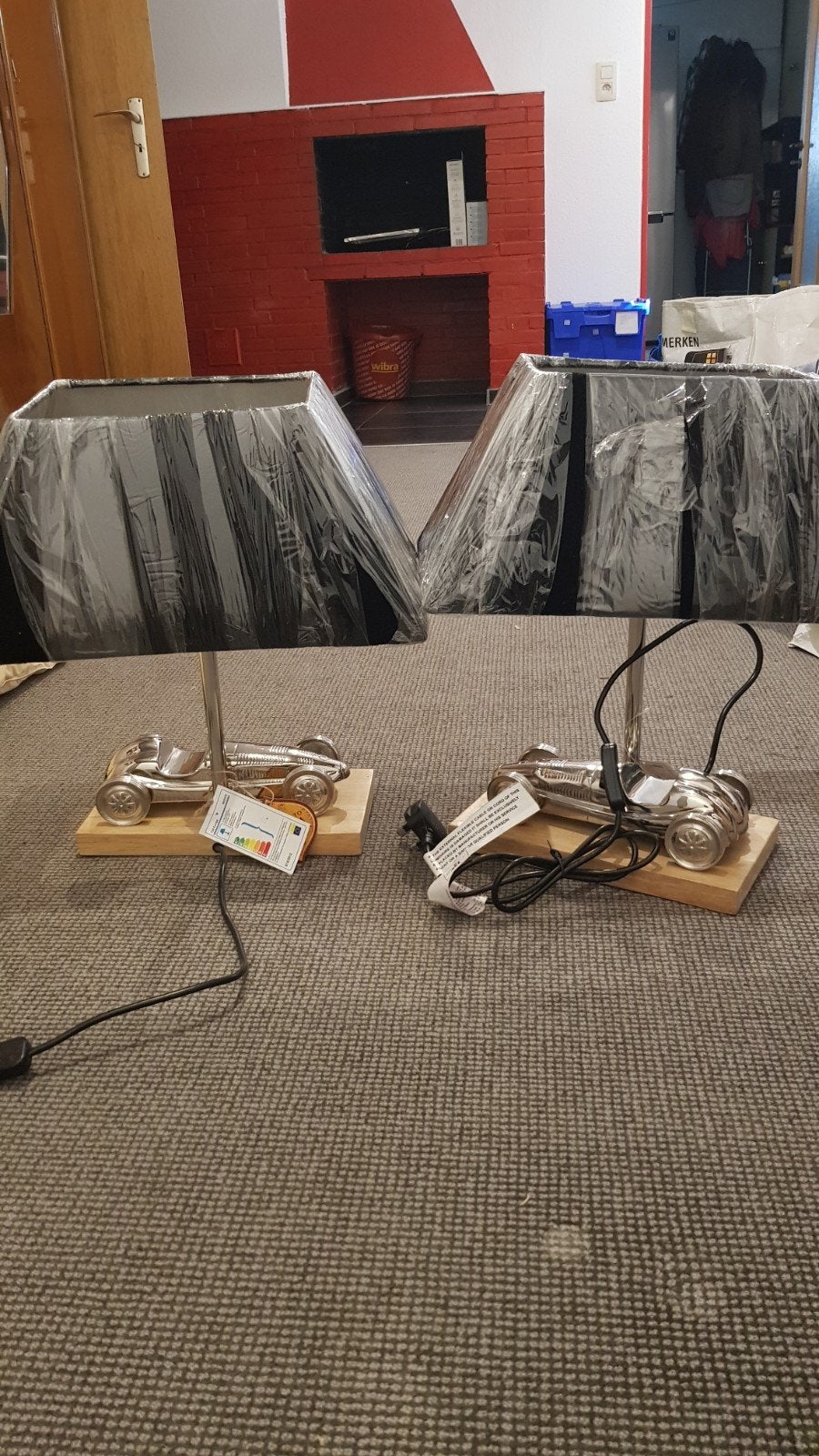 Paire de lampes de table décoratives en forme de voiture – s, Ophalen, Nieuw, Vintage