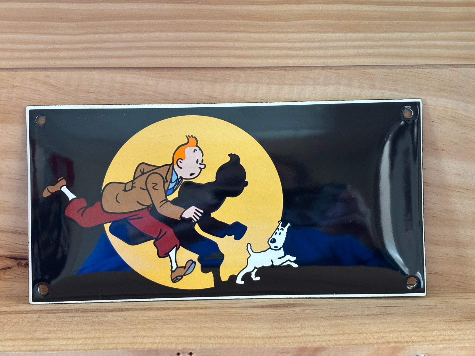 Glazuurplaat van Kuifje, Antiek en Kunst, Ophalen of Verzenden