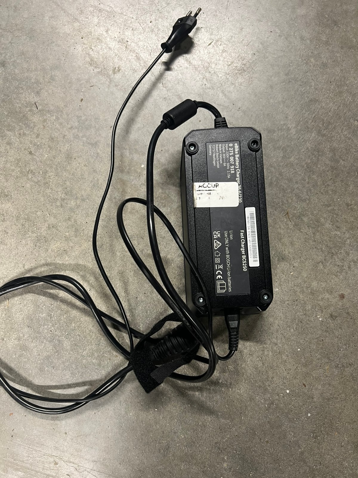Bosch Fast Charger BCS250 6A – originele e-bike snellader, Fietsen en Brommers, Gebruikt