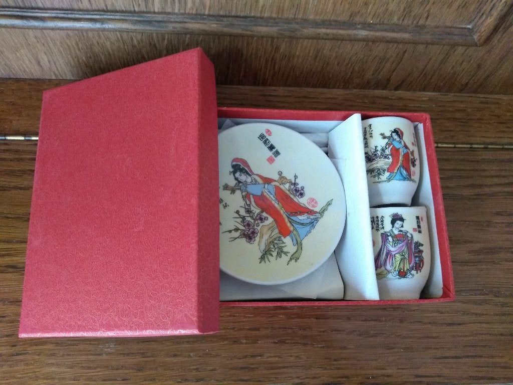 chinees thee koffie tassen bordjes in doos +NIEUW+ moederdag, Enlèvement ou Envoi, Neuf