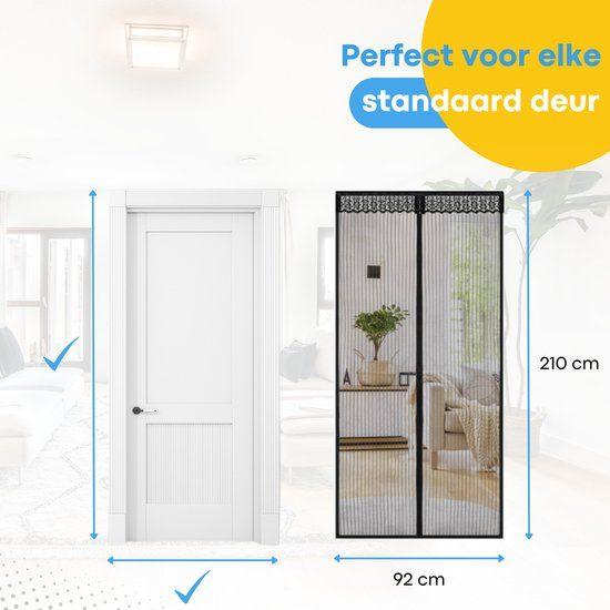 4x Magnetisch Vliegengordijn 92x210cm - Deurhor - Vliegenhor, Doe-het-zelf en Bouw, Ophalen, Nieuw
