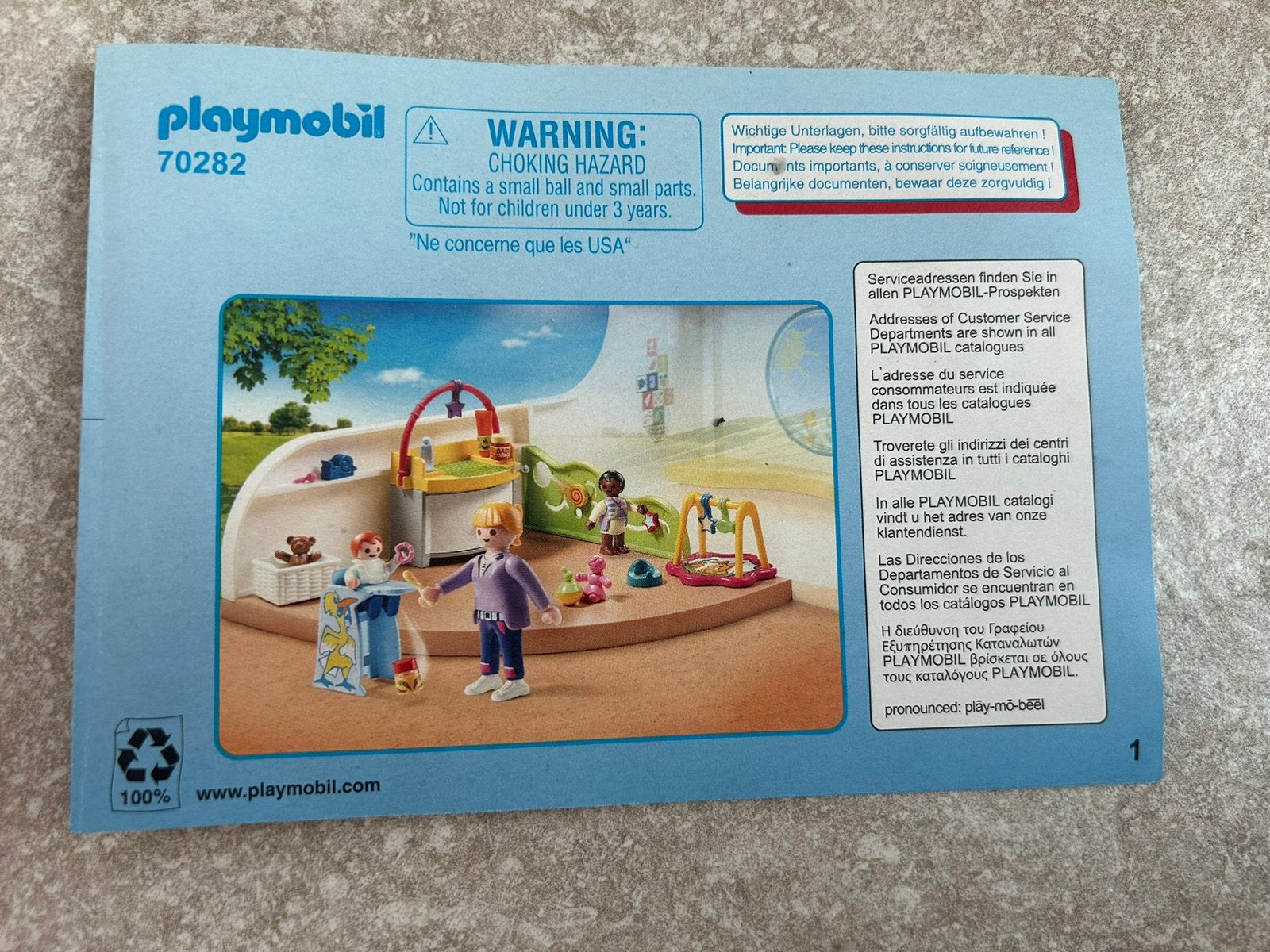 Playmobil City Life Toddler Room (Set 70282), Kinderen en Baby's, Speelgoed | Playmobil, Gebouw, Complete set, Ophalen of Verzenden