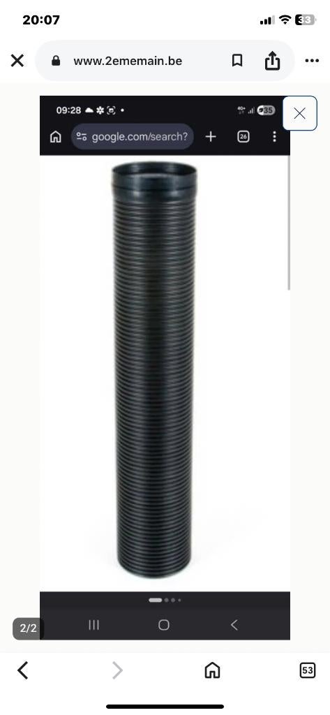 Tuyaux ventilation rigide vasco isolé200mm sur 11m, Enlèvement, Neuf, Ventilateur