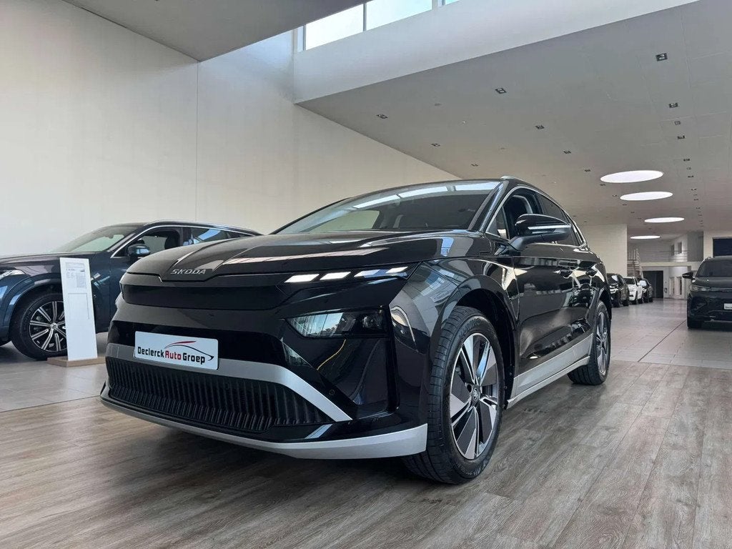 Skoda Enyaq 85 iV CORPORATE*SPLINTERNIEUW*STOCKWAGEN*TOPAANB, Automaat, Zwart, Zwart, Lichtsensor