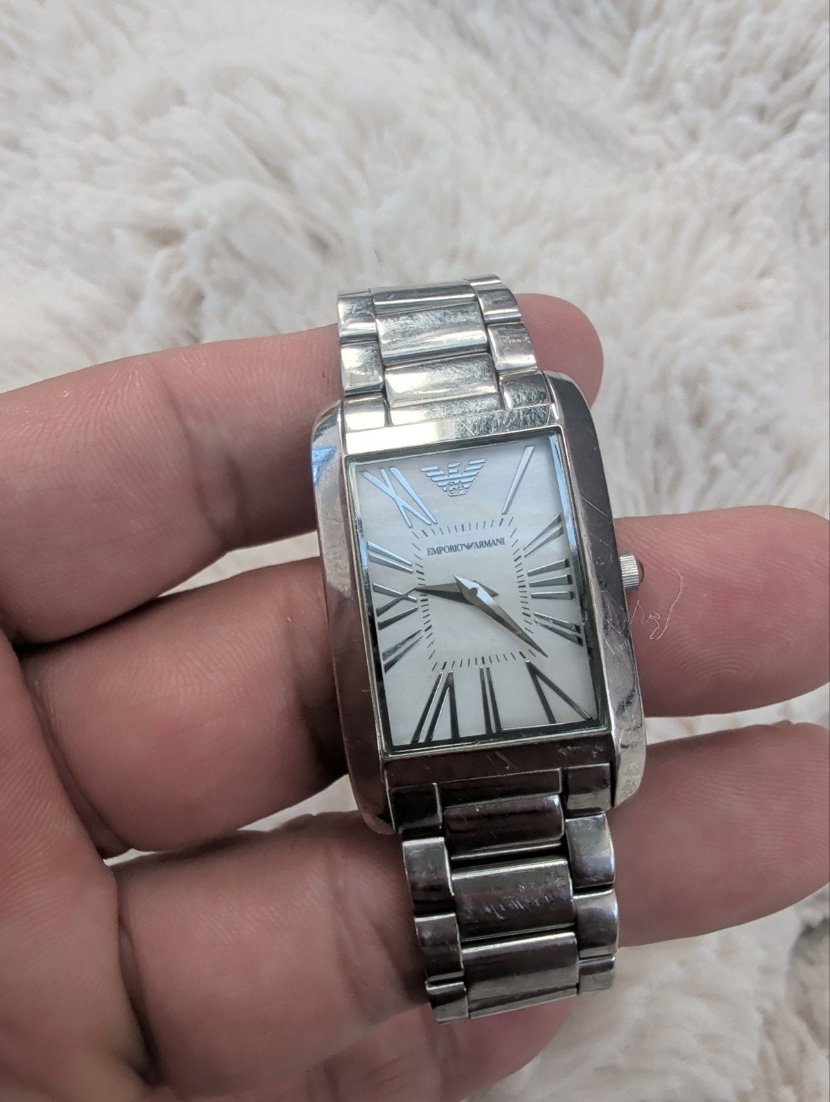 Montre Emporio Armani Homme - Cadran Rectangulaire & Bracele, Bijoux, Sacs & Beauté, Montres | Femmes, Enlèvement