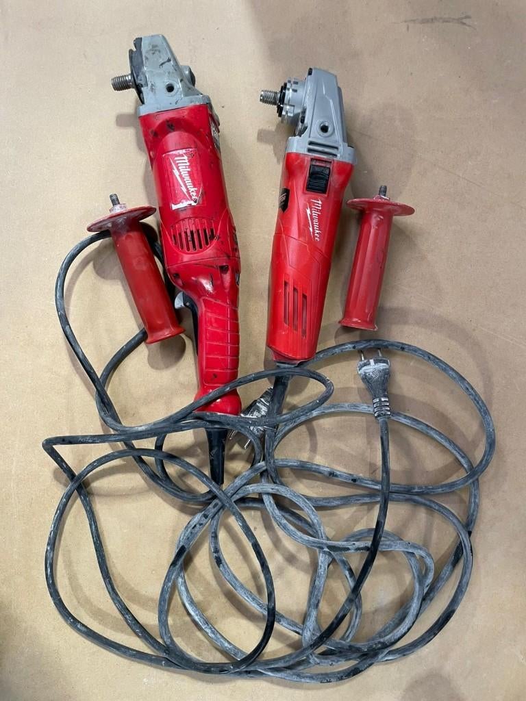 Lot de 2 meuleuses/polisseuses Milwaukee - marbrerie, Enlèvement ou Envoi, Utilisé
