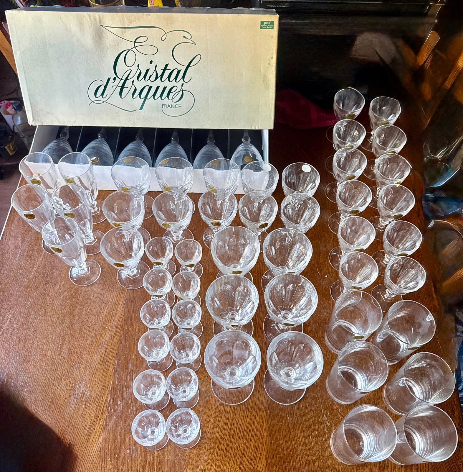 Magnifique service  en Cristal d'Arques Longchamp, Enlèvement, Comme neuf