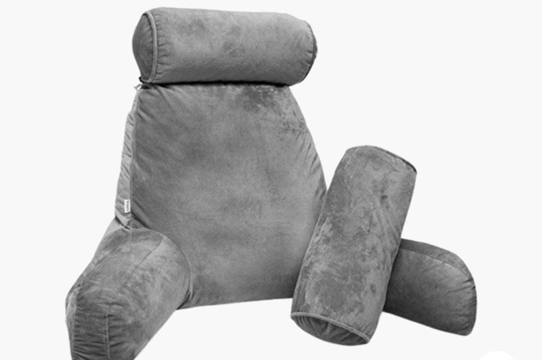 Q-living XXL leeskussen met extra nekrol., Ophalen, Zitkussen, Wasbaar