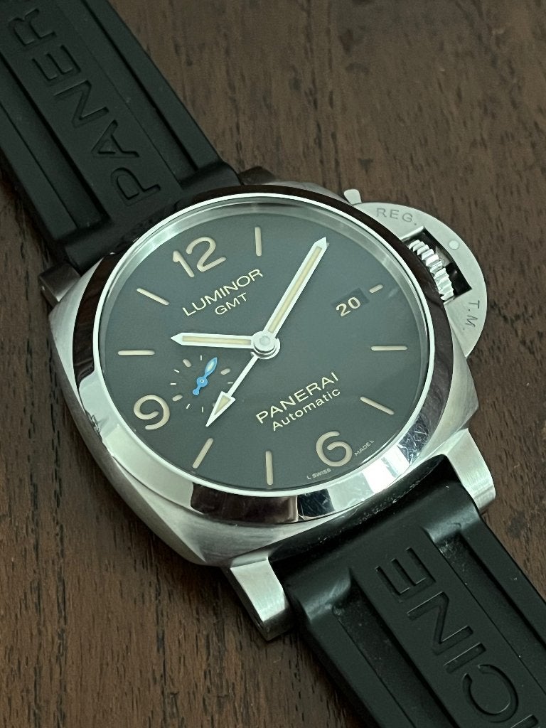 Panerai Luminor 1950 3 Days GMT PAM01320, Montre-bracelet, Autres marques, Acier, Enlèvement